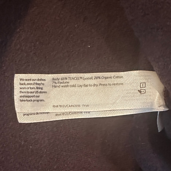 Eileen Fisher Cozy Brushed Terry Hug Raglan-Sleeve Top – XL – Plum - Picture 6 of 9